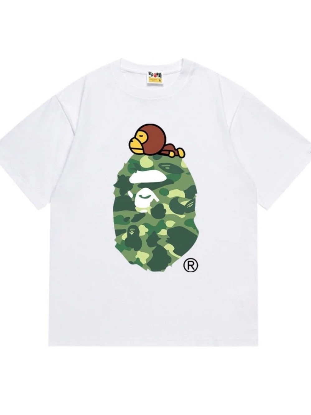 BAPE Green Camo Ape Head Graphic T-Shirt